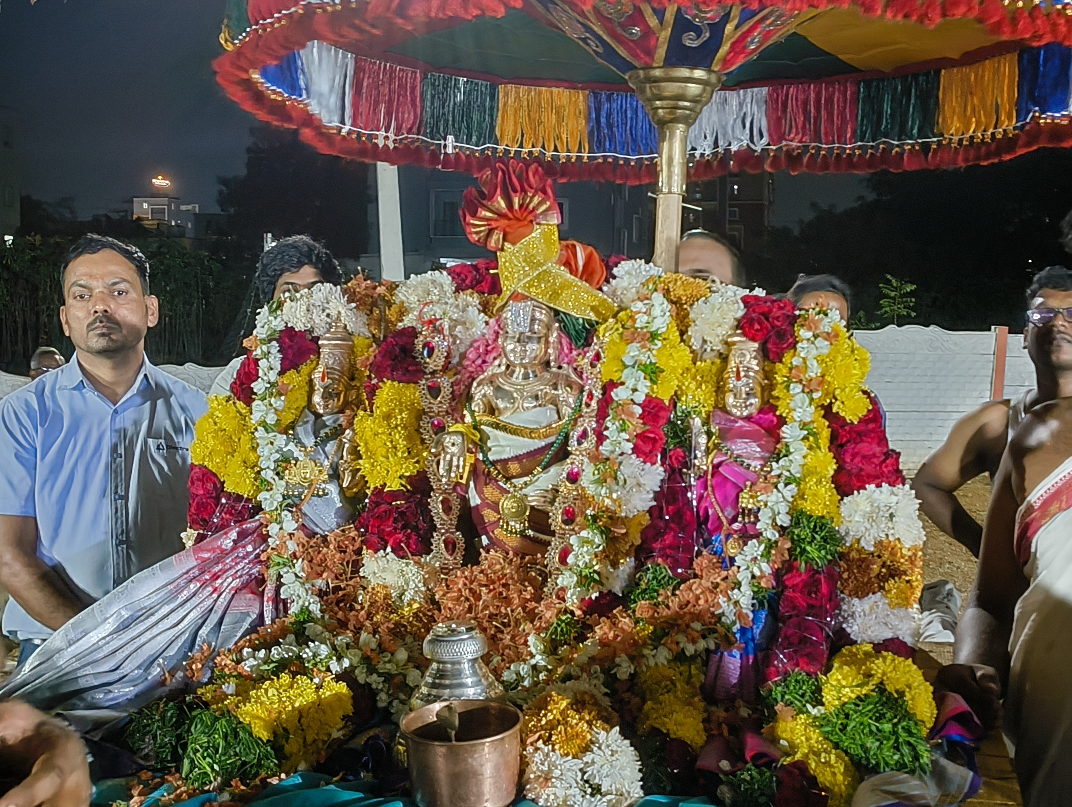Priests performing Kalyana Utsavam
